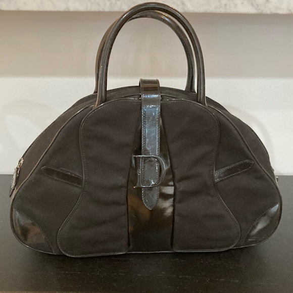 Black Patent Leather Dior Saddle Bowler Bag - Picture 3 of 12
